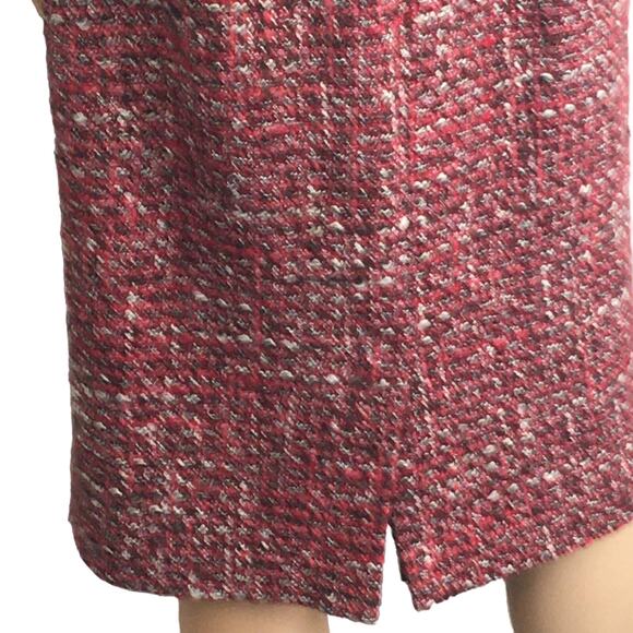 Talbots Red, Burgundy, White Lined Skirt Irregular Tweed Size 4 - Picture 6 of 7